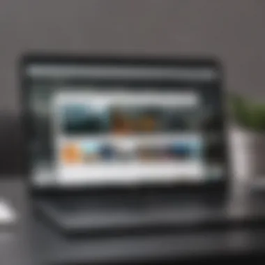 Exploring the Google Play Store on Laptop Laptop displaying Google Play Store interface