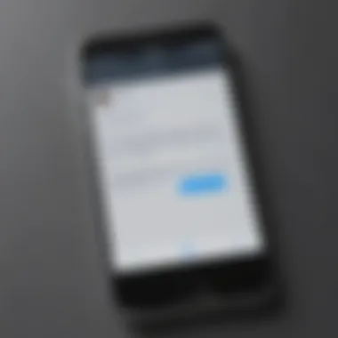 Smartphone displaying text message icon