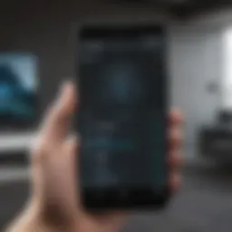 User accessing Android phone settings for WiFi setup