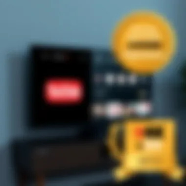 Smart TV YouTube Experience Smart TV displaying YouTube interface