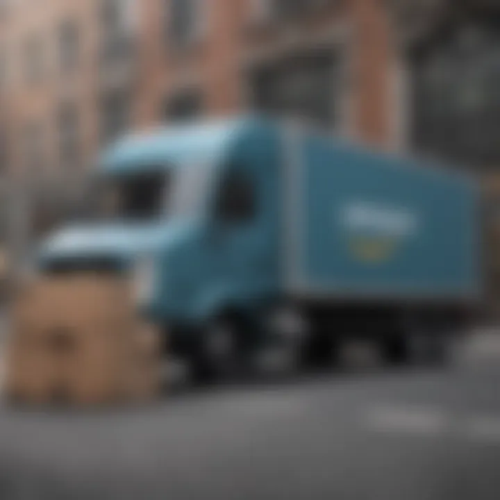 Fast delivery truck symbolizing Amazon delivery options