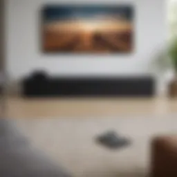 Dynamic setup showcasing Amazon Prime Soundbar in a modern living room.