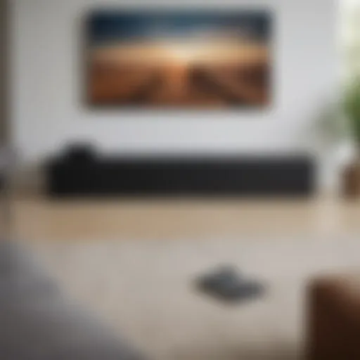 Dynamic setup showcasing Amazon Prime Soundbar in a modern living room.