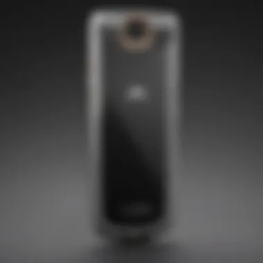 Close-up view of the Motorola Razor design highlighting its sleek finish