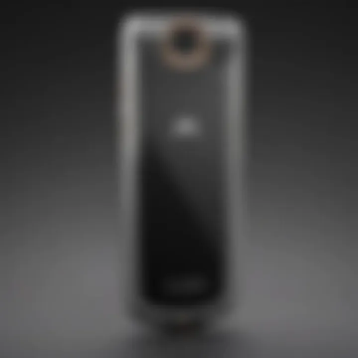 Close-up view of the Motorola Razor design highlighting its sleek finish