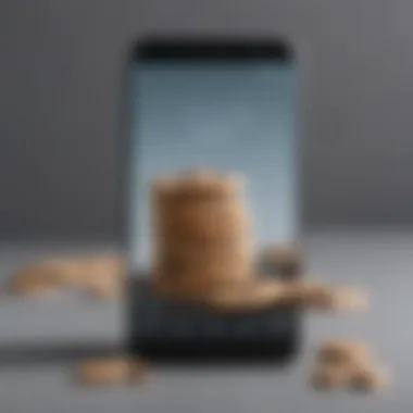 Digital cookies being cleared from a smartphone