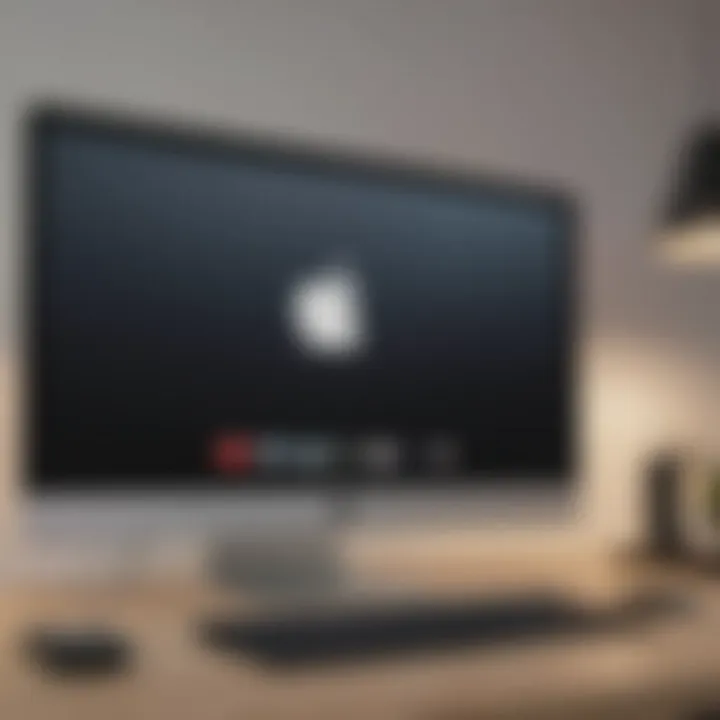 Apple TV logo displayed on laptop