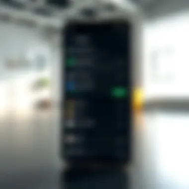 Screenshot of an application interface designed for app management