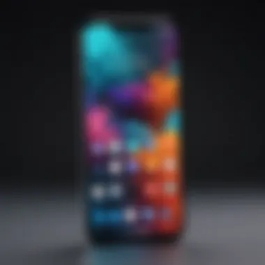 Stunning Large-Screen Smartphone Close-up of a large smartphone showcasing its vibrant display and sleek design.