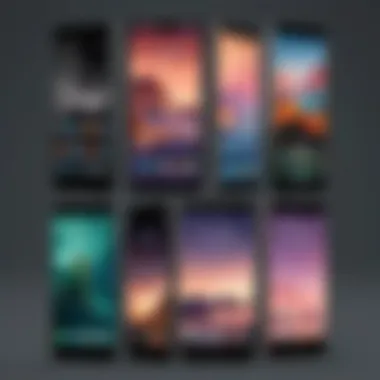Variety of Affordable Big Phones Collage of different budget-friendly smartphones with large screens, emphasizing variety.