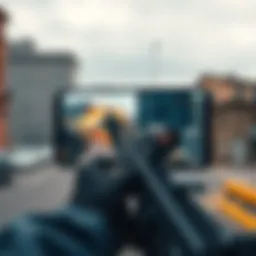 A thrilling action scene from a mobile FPS game