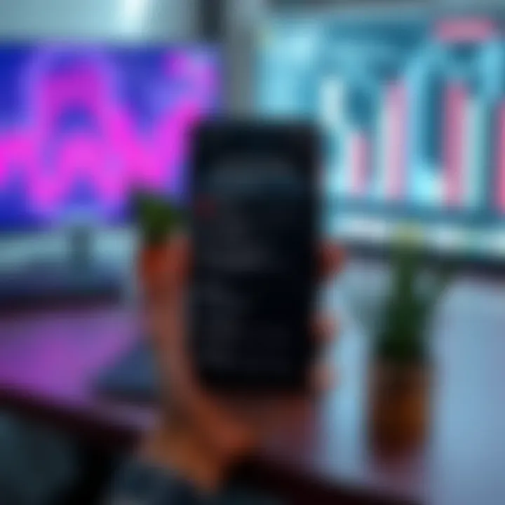 Showing app blocking options on Android screen