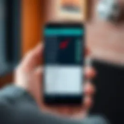 User navigating app settings on an Android device