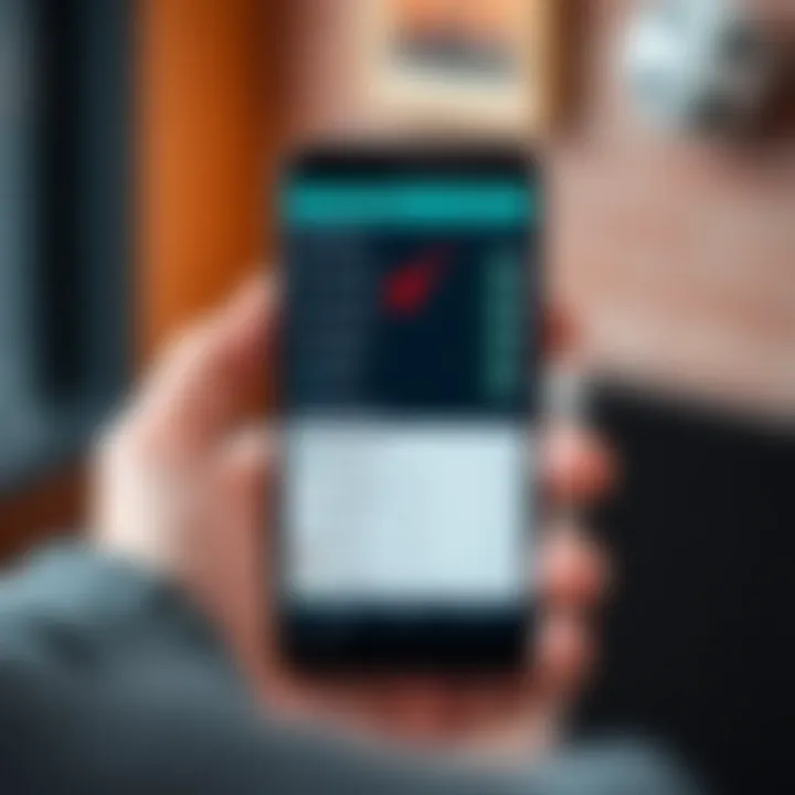 User navigating app settings on an Android device