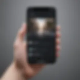 A smartphone displaying the screenshot feature in action