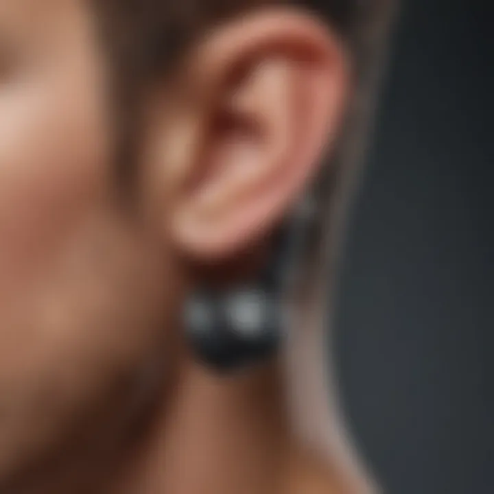 Close-up of earbuds showcasing durability