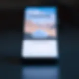 Cloud storage interface on a Samsung phone