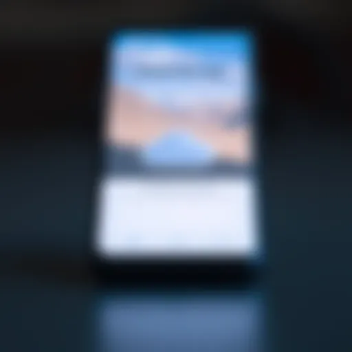 Cloud storage interface on a Samsung phone