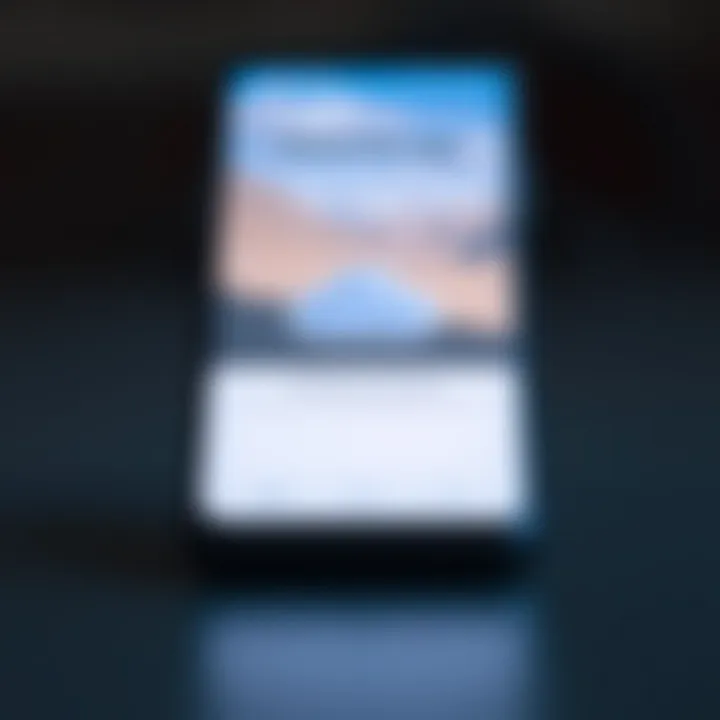 Cloud storage interface on a Samsung phone