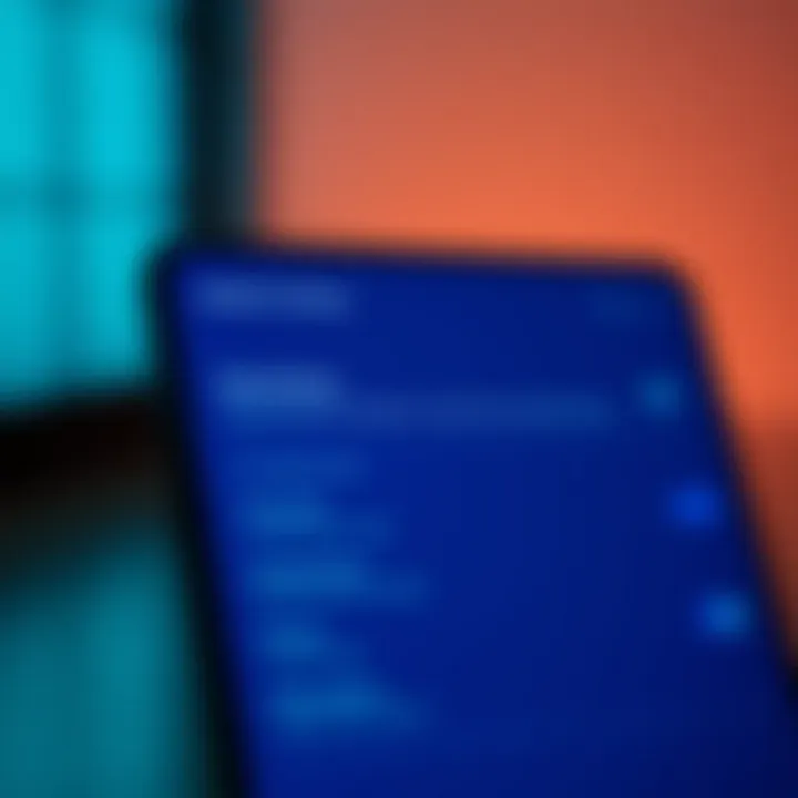 Samsung device settings for data backup