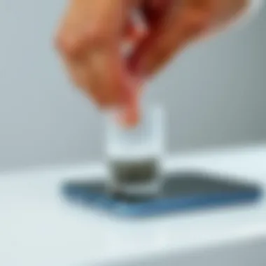 Effective Exterior Cleaning Technique Demonstrating exterior phone cleaning technique