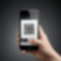 A mobile device displaying a QR code scanner interface
