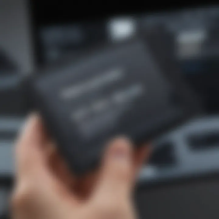Various SD card types and sizes alongside a tablet
