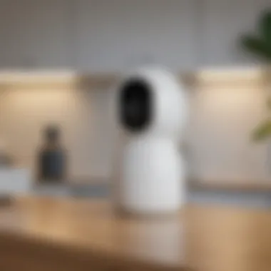 Installation setup of Arlo security camera with integrated lighting