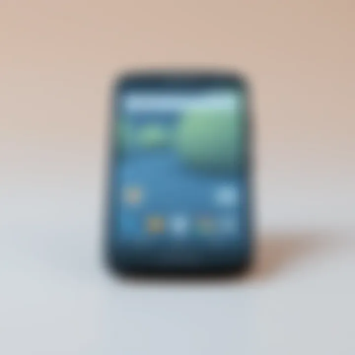 Sleek Design of the Moto G Cellphone Front view of the Moto G cellphone showcasing its sleek design