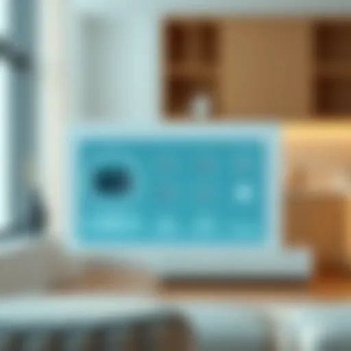 A modern user interface of a smart home integration app showcasing device controls.