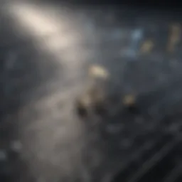 Abstract creative music notes composition