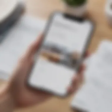 Seamless document editing on iPhone Document editing on smartphone screen