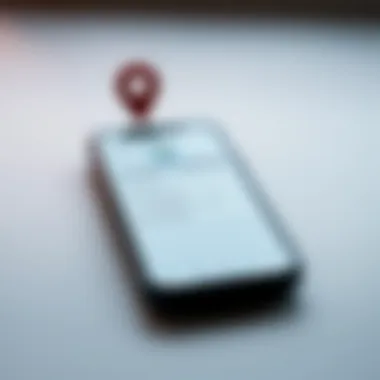 Smartphone displaying location sharing settings