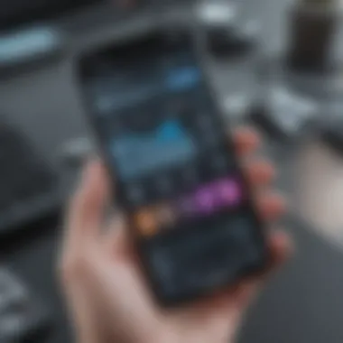 Smartphone Productivity Apps Digital organization tools and apps for effective task management on a smartphone screen