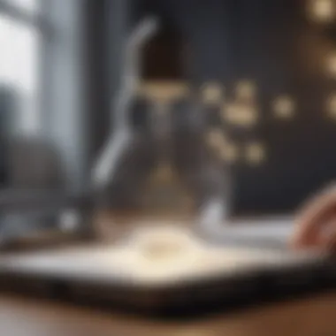 Innovative Task Management Solutions Abstract concept of task management with light bulb symbolizing ideas and innovation