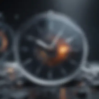 Time Optimization Strategies Abstract visualization of time management techniques for enhanced productivity