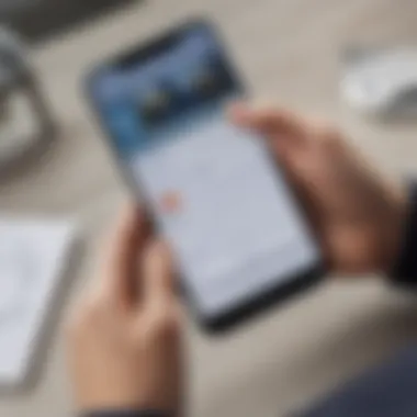 Configuring Email Settings Email configuration settings on smartphone