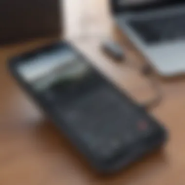 Smartphone with call recording app interface