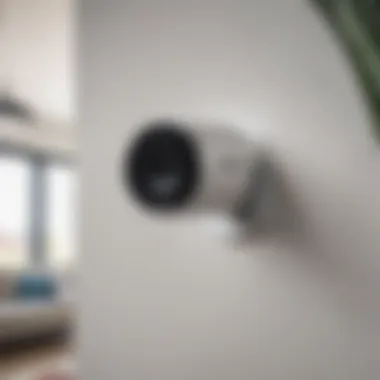 Sophisticated battery-powered SD card security camera in modern home setting