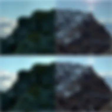 Before and after image demonstrating element removal