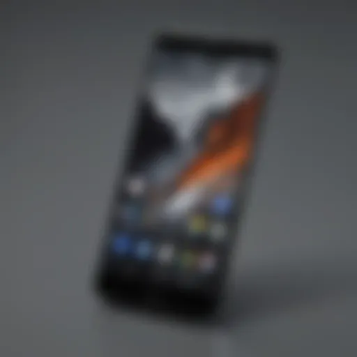 Aesthetic view of the Essential Phone showcasing its unique design elements.