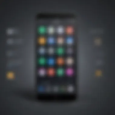 Enhance Mobile Functionality Smartphone with variety of app icons for user experience