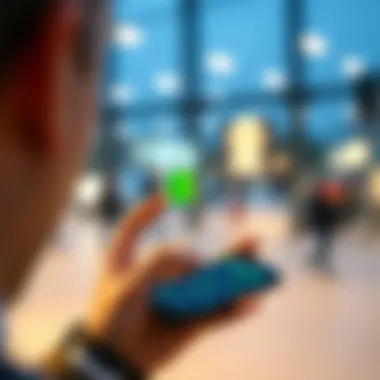 User enjoying a small phone's battery life