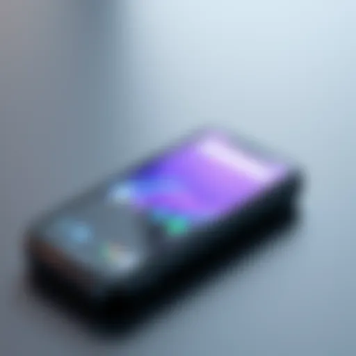 Compact smartphone showcasing sleek design