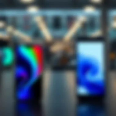 Comparison of display quality between small phones