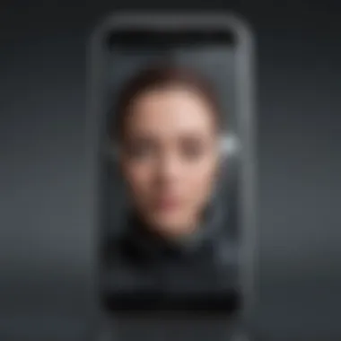 Futuristic Android Phone with Voicemail Technology Illustration of futuristic Android phone with voice to text voicemail feature