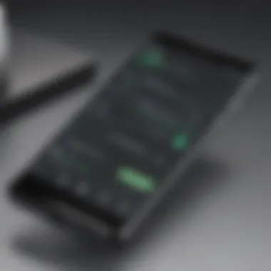User Interface of Android Scanner Apps User interacting with an Android scanning app interface