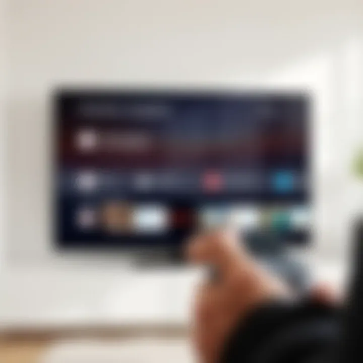 Intuitive Navigation in Android TV Controller App User interface of Android TV Controller App showcasing navigation options