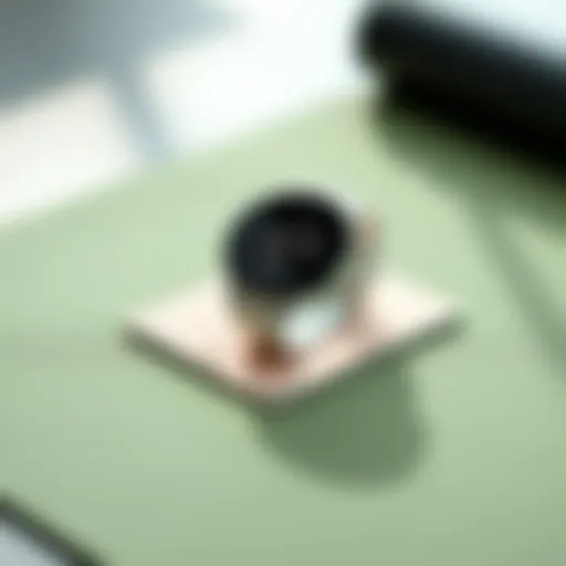 Stylish Galaxy Fitness Watch on a Mat Stylish Galaxy fitness watch on a fitness mat