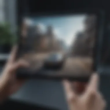 Close-up of high-performance gaming tablet display